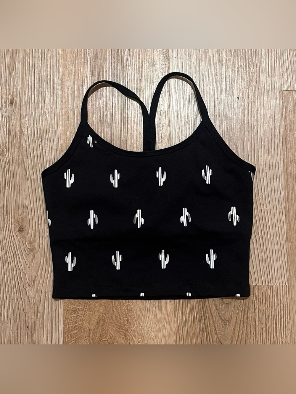 Beyond Yoga Crop Tank Top Cactus Print
